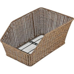 Prophete Bicycle basket, school bag basket, XXL, basket for fixed mounting on the pannier rack, colour: brown
