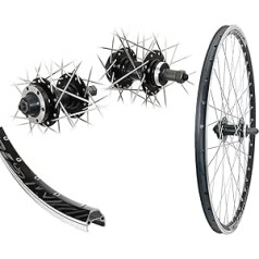 24 Inch Rear Wheel Hollow Chamber DMS19 Disc 6-Hole Screw Ring Black Eyeleted Quick Release 19-507