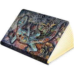 QXMGCBOK Lizard Relief Book Lamp LED Night Light, 1800AM Rechargeable Small Desk Lamp, Gift for Friends and Children