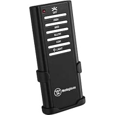 Westinghouse Lighting Infrared Remote Control 7784340 with 4 Speed Levels, Non-Dimmable