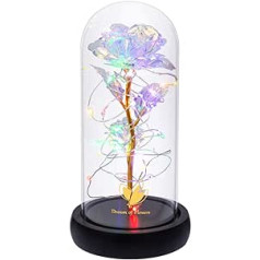 Valentine's Day Gift for Wife, Galaxy Rose Flower Gift, Infinity Rose, Galaxy Rose Flower Gift for Her, Birthday, Unique Dating Gifts, Perfect Gifts for Women (Colorful)