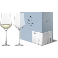 Zwiesel Glas Sauvignon Blanc Pure White Wine Glass (Set of 2), Graceful Wine Glasses for White Wine, Dishwasher Safe Tritan® Crystal Glasses, Made in Germany (Item No. 122314)