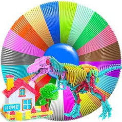 BBita 3D pen PCL filament 1.75 mm, total 200 feet, 20 colours, 10 ft each, odourless, for 3D pen and 3D printing pen, safe for children (3D pen not included)