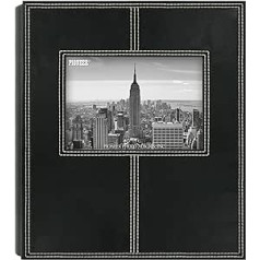 Pioneer Photo Albums 2PS-160 Fotoalbum, 160 Taschen, genäht, Kunstleder, Schwarz