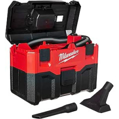 Milwaukee Dry 0880-20 Cordless Lithium-Ion Wet/Dry Vacuum Cleaner, Plastic, Red
