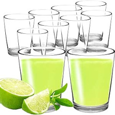 Youngever Pack of 8 500 ml Drinking Glasses, Reusable Plastic Glasses, Reusable Plastic Cups, Unbreakable Glasses, Water Glasses