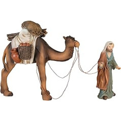 MaMeMi Nativity Figurine Camel with Driver [Height 11 or 14 cm, Hand-Painted] Beautiful Nativity Scene Accessories for Your Nativity Scene [Made of Durable Polyserine/Resin]