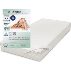 Allsana Allergy Sufferers Mattress Cover 100 x 200 x 24 cm | Allergy Bed Linen | Anti Mite Encasing | Mite Protection for House Dust Allergy Sufferers | Allergy-Proof Intermediate Cover for the