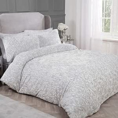 Sleepdown Luxury Rose Pattern Faux Fur Duvet Cover Set With Pillow Cases Bedding Set With Pillow Cases Bedding Set With Pillow Cases Bedding Set With Pillow Cases Bedding Set With Pillowcases 220 x 260 cm Polyester Super King
