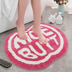 Coseaon Nice Butt Bath Mat, Non-Slip Doormat, Funny Carpet, Pink Door Mat, Washable Bathroom Mat, Bathtub, Shower Rug, Bath Mat, Decor for Bedroom, Living Room (55 x 62 cm, Pink)