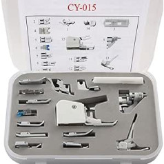 Veewon Pack of 15 Sewing Machine Presser Hiking Feet Kit for Brother, Babylock, New Home, Janome, Elna, Toyota, Singer, Elna, Simplicity, Necchi, Kenmore Sewing Machine