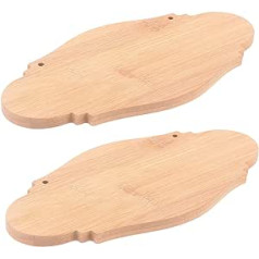 DOITOOL 2 Pieces Blank Wooden Plaque Unfinished Wood Cutout Door Hanger Hanging Sign Craft Supplies for Spring Summer Home Decoration