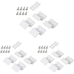 Windhager Mounting bracket set, mounting kit for insect protection, clamping frame, mounting bracket, frame angle, 2 pieces, white, 03547 (pack of 3)