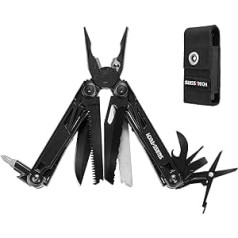 Swiss+Tech Multifunctional Pliers 16-in-1 Foldable Multi-Tool Multifunctional Pliers with Scissors, Knife, Saw, Bottle Opener, Screwdriver for Camping, Outdoor, Repairing, with Carry Bag