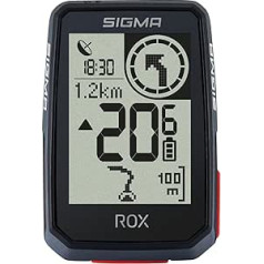 SIGMA SPORT ROX 2.0 Black | Bicycle Computer Wireless GPS & Navigation Including GPS Mount | Outdoor GPS Navigation for Pure Driving Enjoyment, Black, 44.9 x 73.6 x 18.4 mm