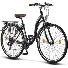 Licorne Bike Stella Premium City Bike in 20,24,26, 28 Zoll Fahrrad für Mädchen, Jungen, Herren und Damen 21 Gang-Schaltung (6 Gang bei 20 Zoll) Hollandfahrrad Citybike