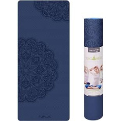 TOPLUS Gymnastics Mat, Yoga Mat, Padded & Non-Slip for Fitness, Pilates and Gymnastics, with Carry Strap