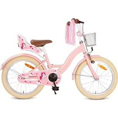 SJOEF Dolly Children's Bicycle 18 Inch | Children's Bicycle for Girls / Youth | From 2-7 Years | 12-18 Inches (Pink)