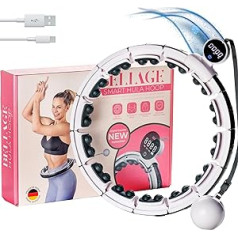 Bellage - Smart Hula Hoop Adult - Hula Hoop with Weights and Ball - Sports Equipment Home for Weight Loss - Hula Hoop Children - Circumference up to 112 cm