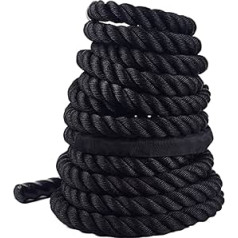 LKZL Battle Rope für Stärke, Kraft und Ausdauer, Übungsseil für Ganzkörpertraining, Krafttrainingsgeräte für Bessere Griffkraft, Gewichtetes Gymnastikseil (Size : 12m)