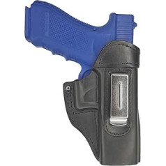 VlaMiTex IWB 4 Leather Holster for Glock 17 22 31 37 Black