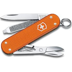 Victorinox Classic Alox Limited Edition 2021 Pocket Knife, 5 Functions, Swiss Made, Multitool with Scissors, Orange, Includes Gift Box