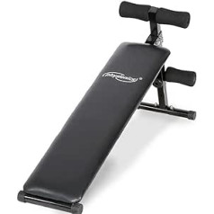 Physionics® Sit Up Bank mit Beinfixierung - klappbar, 4-fach verstellbar 51-63 cm, aus Stahl - Bauchtrainer, Trainingsbank, Rückentrainer, Bauchbank, Fitnessbank, Workout Bench für Bauchtraining