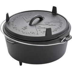 Groenberg Askja Pot 10 L Cooking Pot Dutch Oven Camping Outdoor Cast Iron