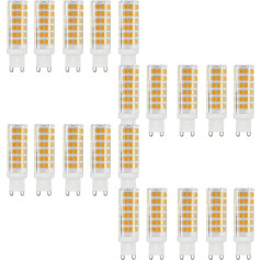 BANGSHUO 20pcs G9 LED Light Bulb, 9W (85W Equivalent), Non-Dimmable, Warm White 3000K, 850 Lumens G9 AC220-240V, 360 Degree