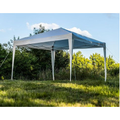 ONDIS24 Folding Gazebo Folding Tent 3 x 3 m Gazebo Party Tent Cream White with Carry Bag and Pegs (Square)