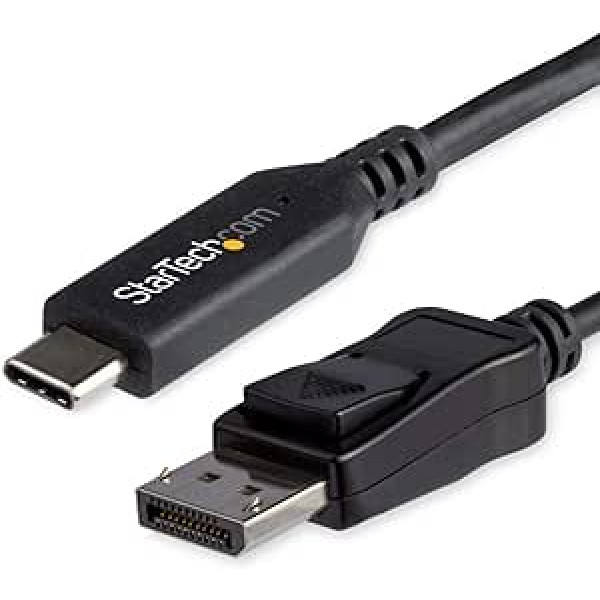 StarTech.com USB-C to DisplayPort Cable (1.8m, 8K 30Hz, HBR3, USB-C Adapter, Thunderbolt 3 Compatible) (CDP2DP146B)