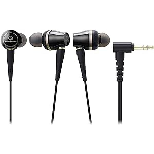 Audio-Technica ATH-CKR100iS High-Resolution In-Ear-Kopfhörer mit Dual Phase Push-Pull Treibern schwarz