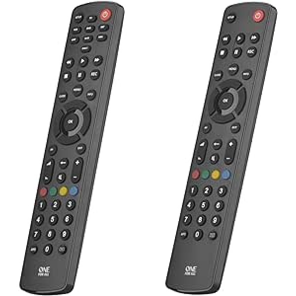 One For All Contour 8 Universal Remote Control TV - Control of 8 Devices - TV/Smart TV Set Top Box DVD Blu-Ray Aux and Audio Devices & Contour TV Universal Remote Control TV - Control of TV