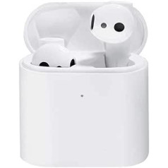 Xiaomi Mi True Wireless Earphones 2s Bluetooth In-Ear Headphones (Premium Stereo Sound, Telephone with Noise Cancellation, Up to 24 Hours Battery Life, Wireless Charging Case, In-Ear Detection), White