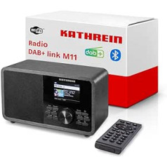 Kathrein DAB+ link M11 I DAB Plus Radio with EWF I Digital Radio DAB+ & FM, Internet Radio I WLAN Radio with Bluetooth for Streaming, Aux 3.5 mm I DAB+ Radio with Remote Control & App Control in Black