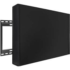 MaxAwe Outdoor TV Cover, 46 x 29 x 5 Inches (118 x 74 x 14 cm), Weatherproof Universal Screen Protector, Black