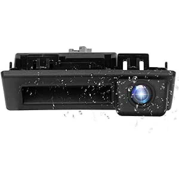 CAMECHO Car Reversing Camera for VW Passat Tiguan Jetta Sharan Lavida Skoda for Audi A4L A3 S3 Q7, AHD 170 Degree Wide Angle Night Vision 720P License Plate Lamp Reversing Camera