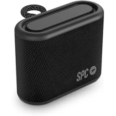 SPC Sound MINIMAX Portable Bluetooth Speaker, Compact Size, Large Autonomy of 24 Hours, Powerful Battery, 5W, IPX7 Water Resistance, TWS, USB-C, Textile Design