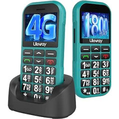 CHAKEYAKE 4G Senior Mobile Phone without Contract with Large Buttons, 1800 mAh Long Standby Retirees Seniors Mobile Phone Large Button Mobile Phone with USB-C, SOS Function, Torch, Charging Station,
