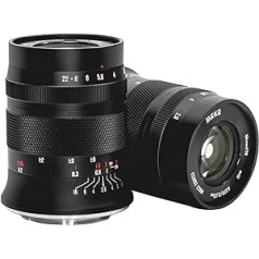 Meike 60 mm f2.8 Large Aperture APS-C Frame Manual Focus Fixed Focal Length Compatible with Olympus EM1 M5 M10 EP5 EPL3 PL5Panasonic Lumix GM1 GM2 GX1 GX Mirrorless M4/3 Mount Cameras