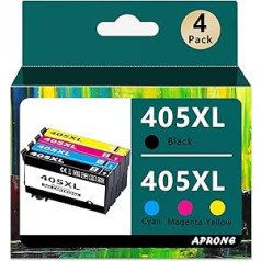 405XL Compatible with Epson 405 405XL for Workforce Pro WF-4820 WF-4830 WF-3820 WF-3825 WF-4825 WF-7840 WF-7830 Printer (1 Black, 1 Cyan, 1 Magenta, 1 Yellow)