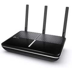 TP-Link Archer C2300 Dual Band Wireless MU-MIMO (Gigabit WLAN Router 1625Mbit/s (5GHz) + 600Mbit/s (2,4GHz), 4 Gigabit LAN Ports, 1 USB 3.0 Port, Print/Media/FTP/VPN Server) schwarz