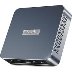 Trycoo N100 Mini PC 16GB RAM 512GB M.2 SSD, Mini PC with Intel 12th N100 Processor (up to 3.4GHz), 4K Mini Desktop PC with Windows 11 Pro, Gigabit Ethernet/WiFi/BT/2* HDMI/USB-C, for Everyday Use