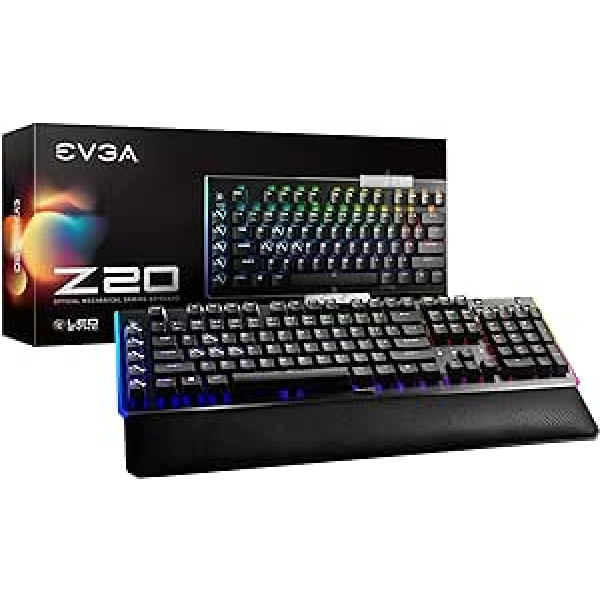 EVGA Z20 RGB Optical Mechanical (Linear Switch) Gaming Keyboard US Layout 811-W1-20US-KR Black