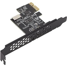 Bewinner PCI-E to USB3.2 GEN1 Front USB C Expansion Card, 5Gbps Type E Riser Card with Internal Faceplate Connector, PCI Express Adapter for Desktop PCs Win 7/8/10/11/LINUX (Black)