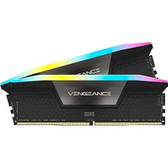 CORSAIR Vengeance RGB DDR5 RAM 48GB (2x24GB) 7200MHz CL36 Intel XMP iCUE Compatible Computer Memory - Black (CMH48GX5M2B7200C36)