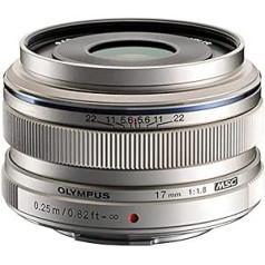 OM System OLYMPUS M.Zuiko Digital 17 mm F1.8 Silber für Micro Four Thirds Systemkamera, kompaktes Design, schönes Bokeh, hell