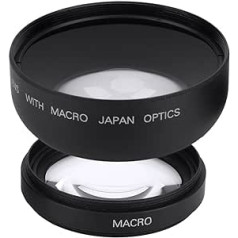 Camera Lens, 52mm 0.45X Wide Angle Universal Conversion Macro Lens for Canon/Nikon/Sony/SLR Cameras and Single Lens Digital Cameras