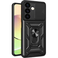 Korpuss ar kameras vāciņu priekš Samsung Galaxy S24 Hybrid Armor Camshield, melns