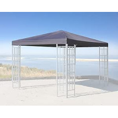 QUICK STAR Replacement Roof for Rank Gazebo 3 x 3 m Anthracite RAL 7012 Replacement Cover Gazebo Roof